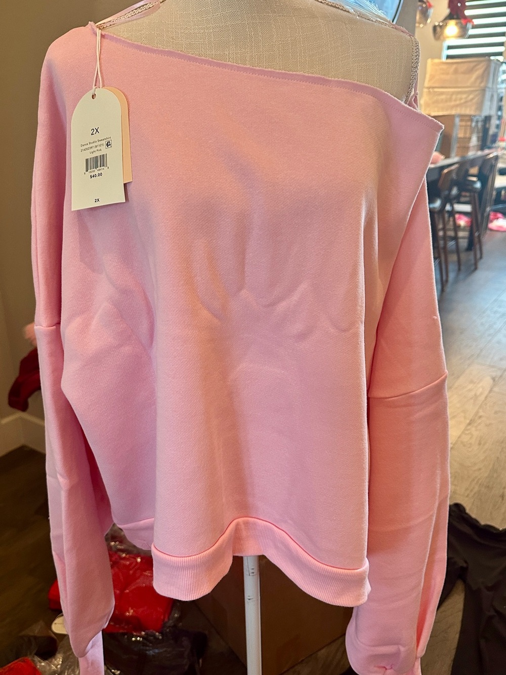 Blogilates soft pink dance studio sweatshirt size 2X